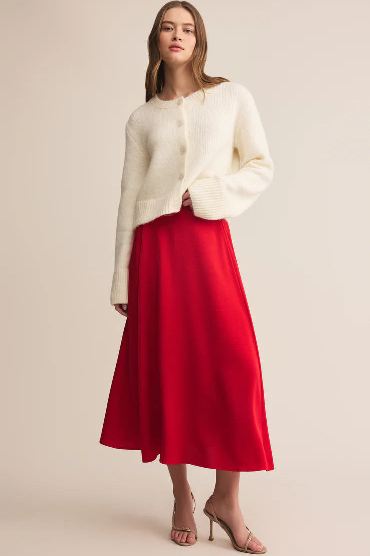 Northpoint Satin Midi Skirt