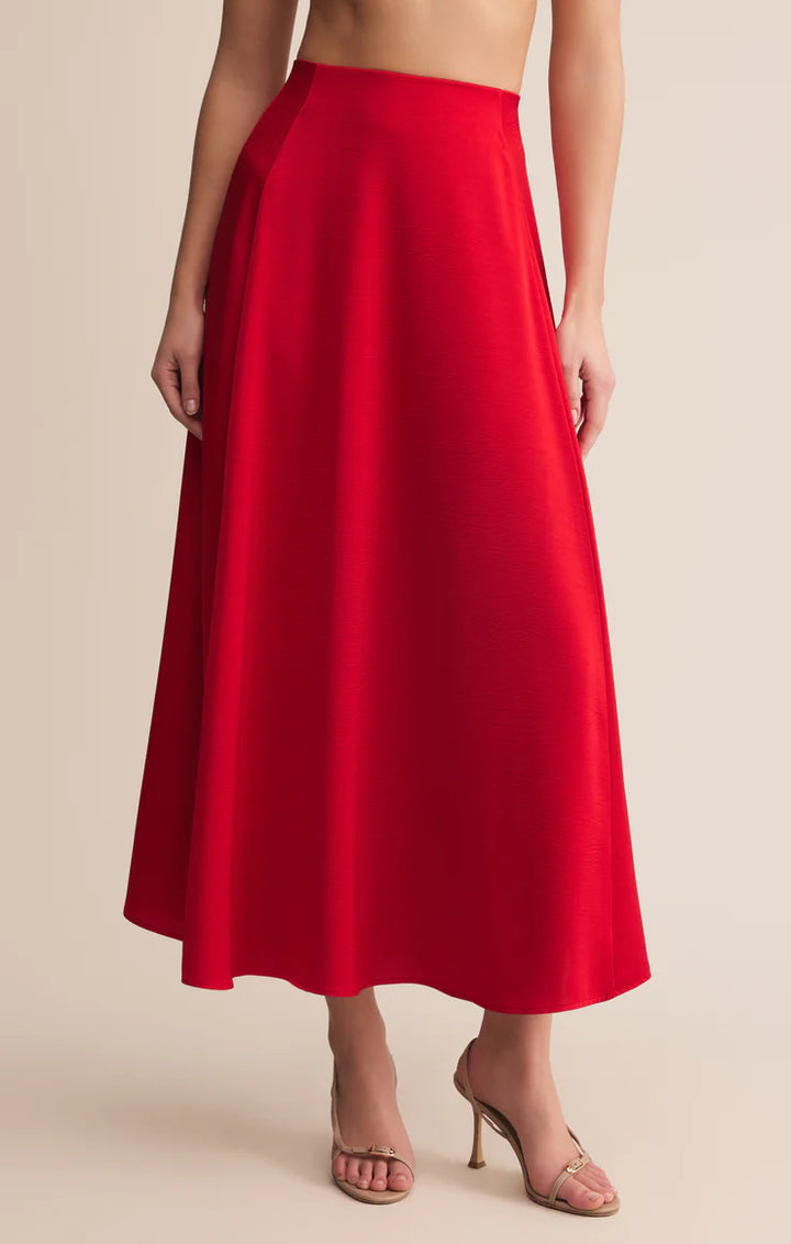 Northpoint Satin Midi Skirt