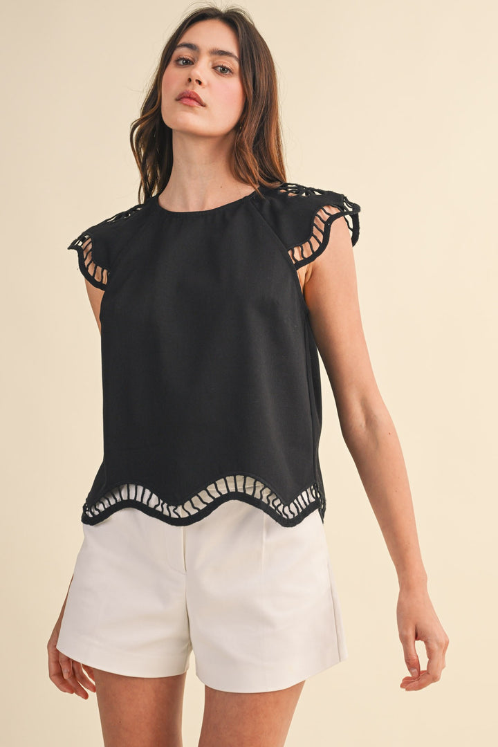 Sylvie Scalloped Top