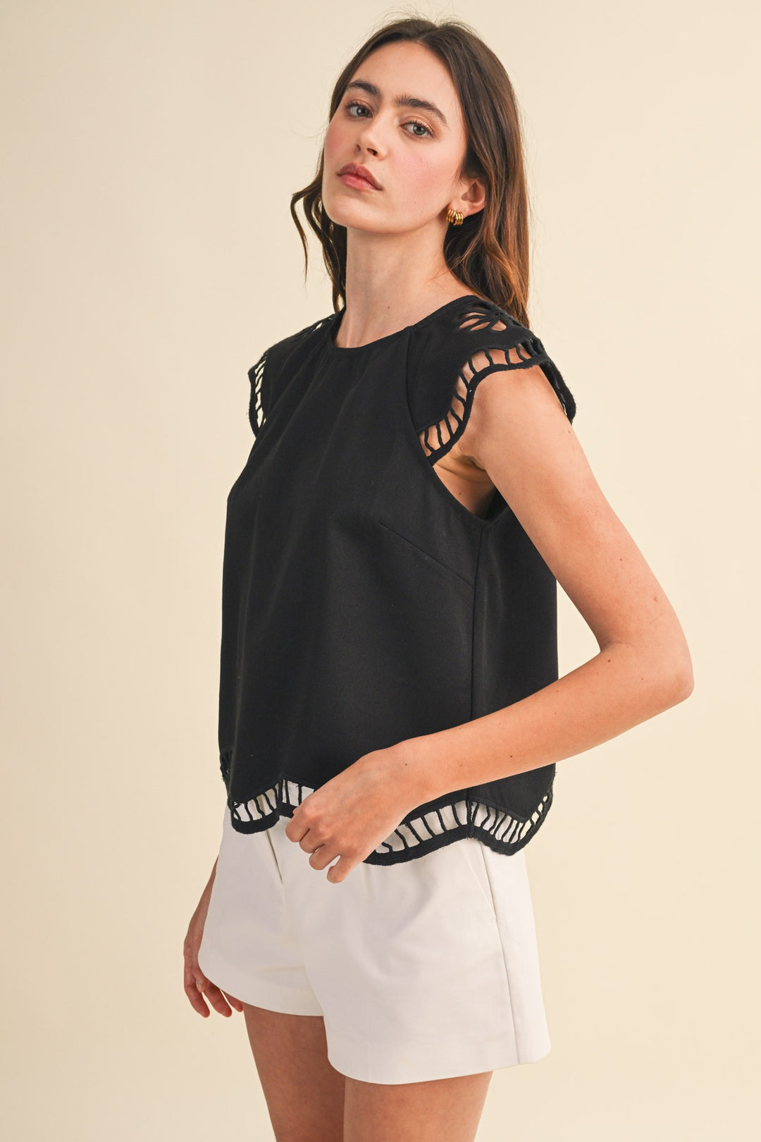 Sylvie Scalloped Top