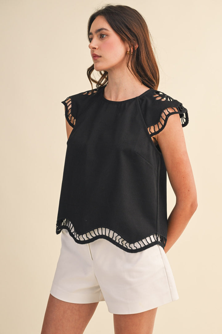 Sylvie Scalloped Top