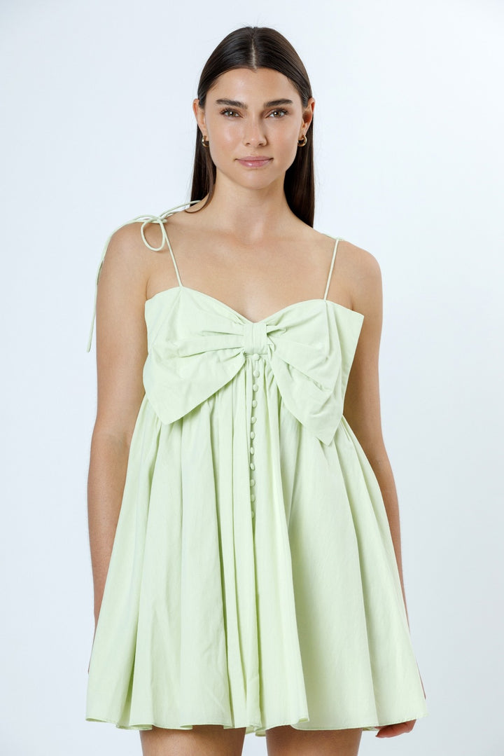 Alice Bow Babydoll Mini Dress