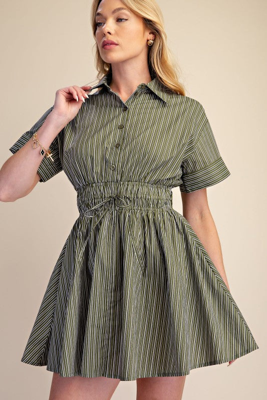 Holland Stripe Mini Dress
