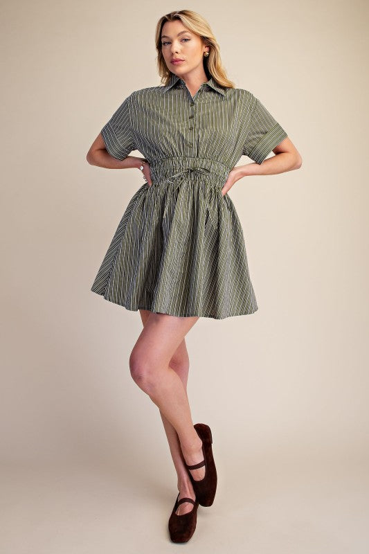 Holland Stripe Mini Dress