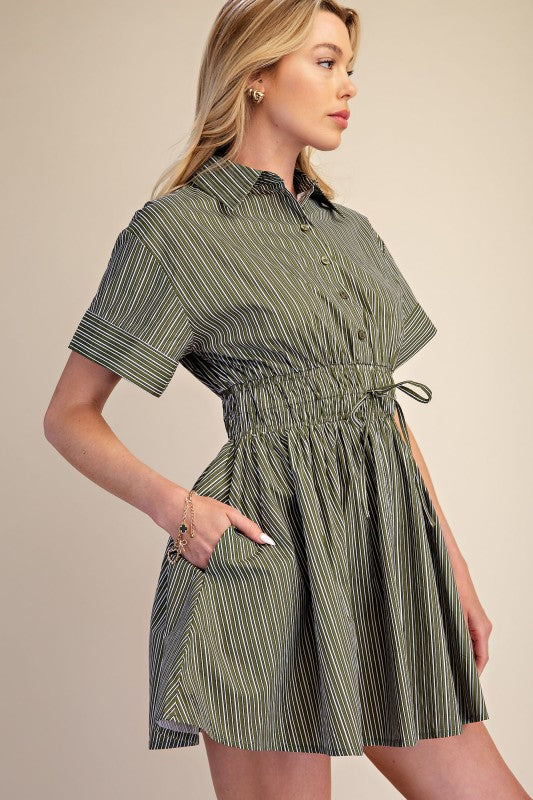 Holland Stripe Mini Dress
