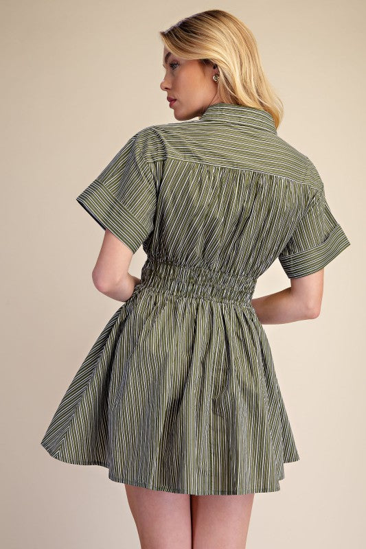 Holland Stripe Mini Dress