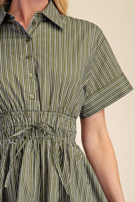 Holland Stripe Mini Dress