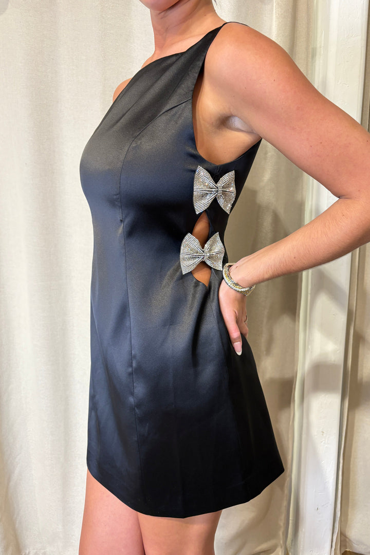 Kinsey Sparkle Bow Mini Dress