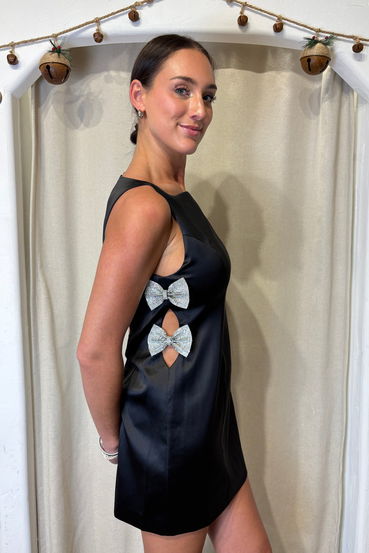 Kinsey Sparkle Bow Mini Dress