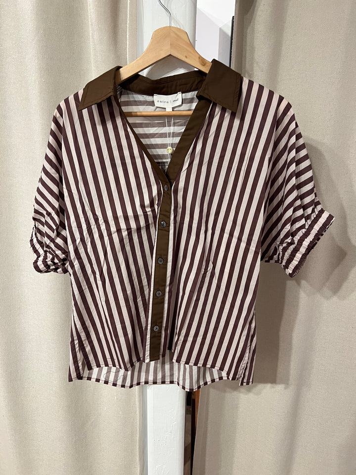 Cinnamon Stripe Blouse