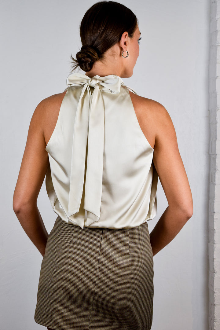 Joleisa Satin High Neck Top