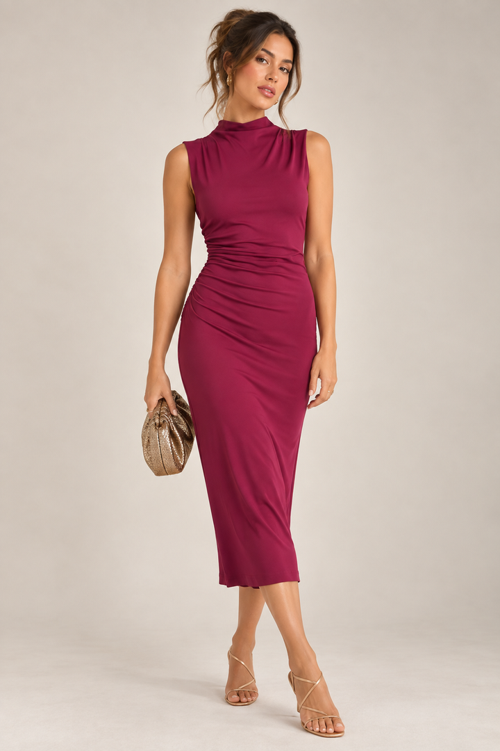 Lina Mock Neck Dress