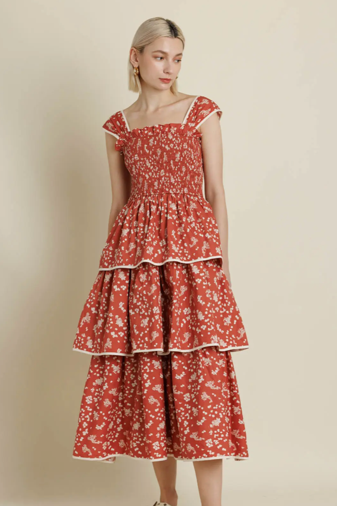 Sonia Tiered Midi Dress