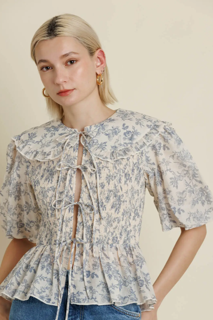 Toile Print  Blouse