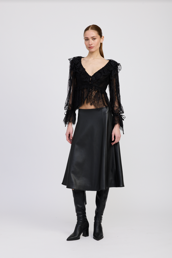 Peregrine lace peplum top
