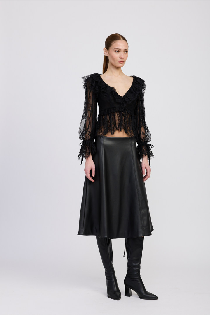 Peregrine lace peplum top