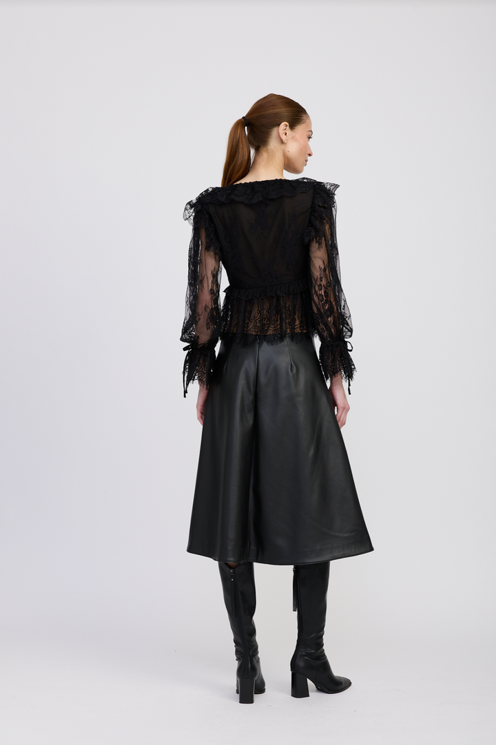 Peregrine lace peplum top