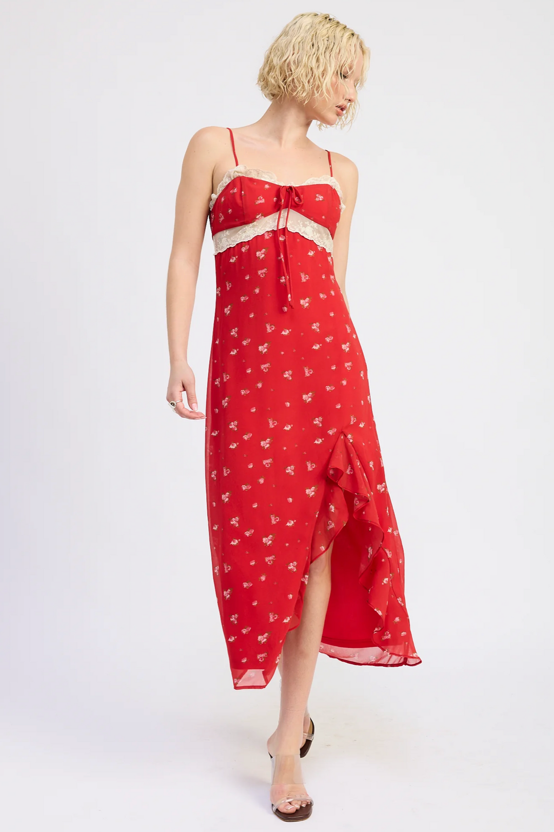 Red Floral Dress