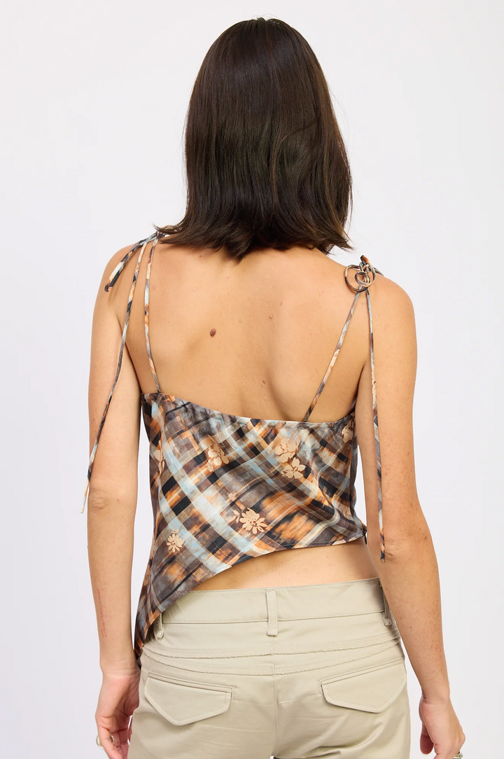 Asymmetrical Cowl Neck Cami Top