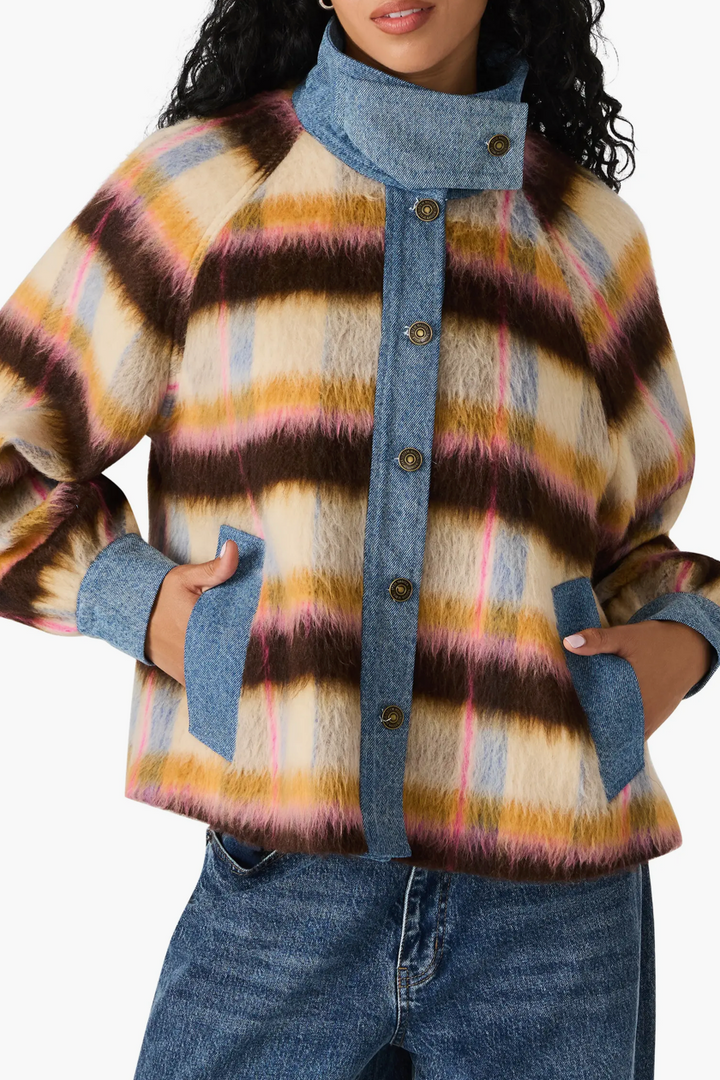 Kaylen Fur and Denim Jacket