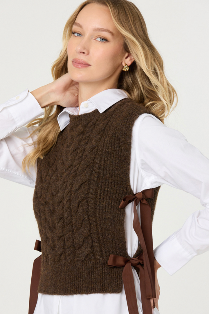 Cortney Tie Side Sweater Vest