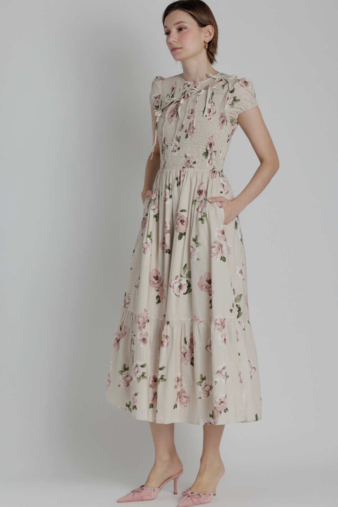 Lilly Floral Midi Dress
