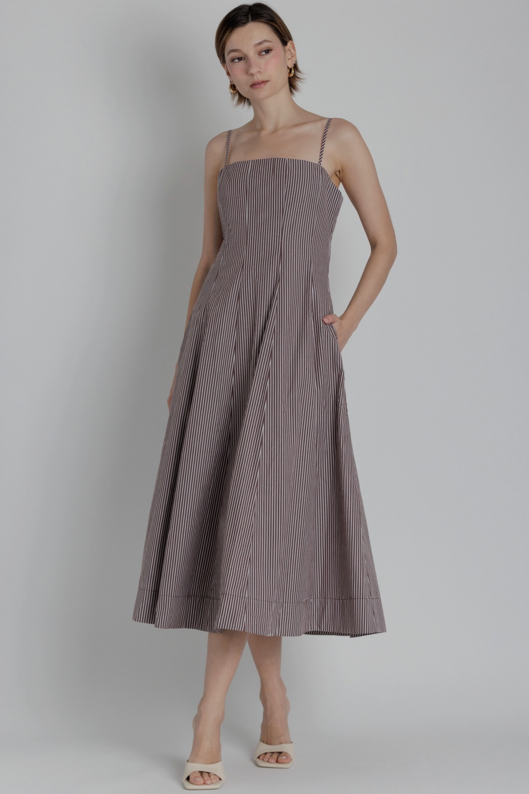 Charlie Striped Midi Dress