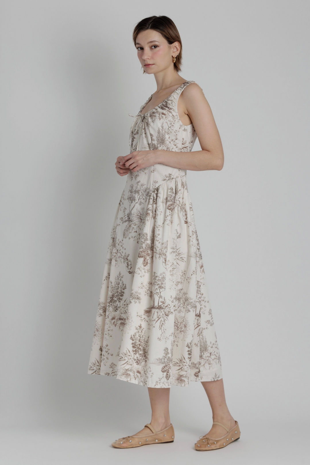 Bianca Toile Print Midi Dress