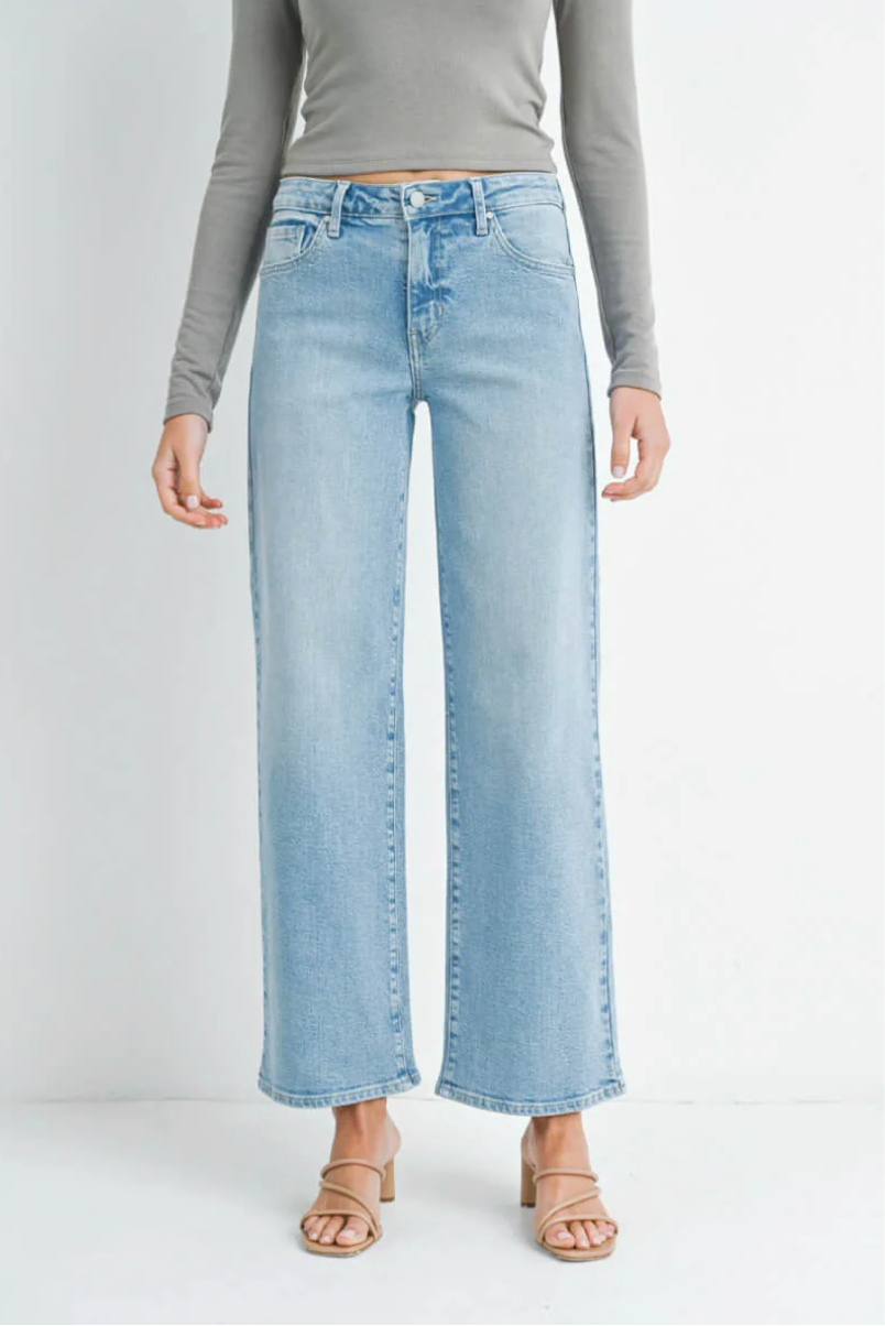 Slim Wide Leg Jeans
