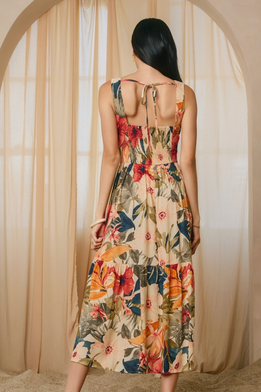 Bahamas Floral Midi Dress