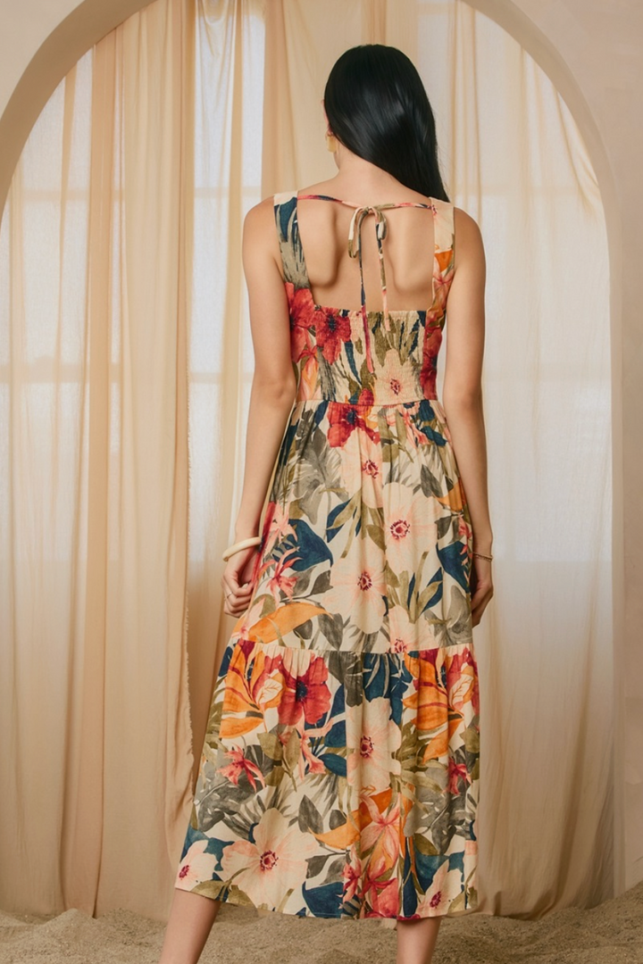 Bahamas Floral Midi Dress