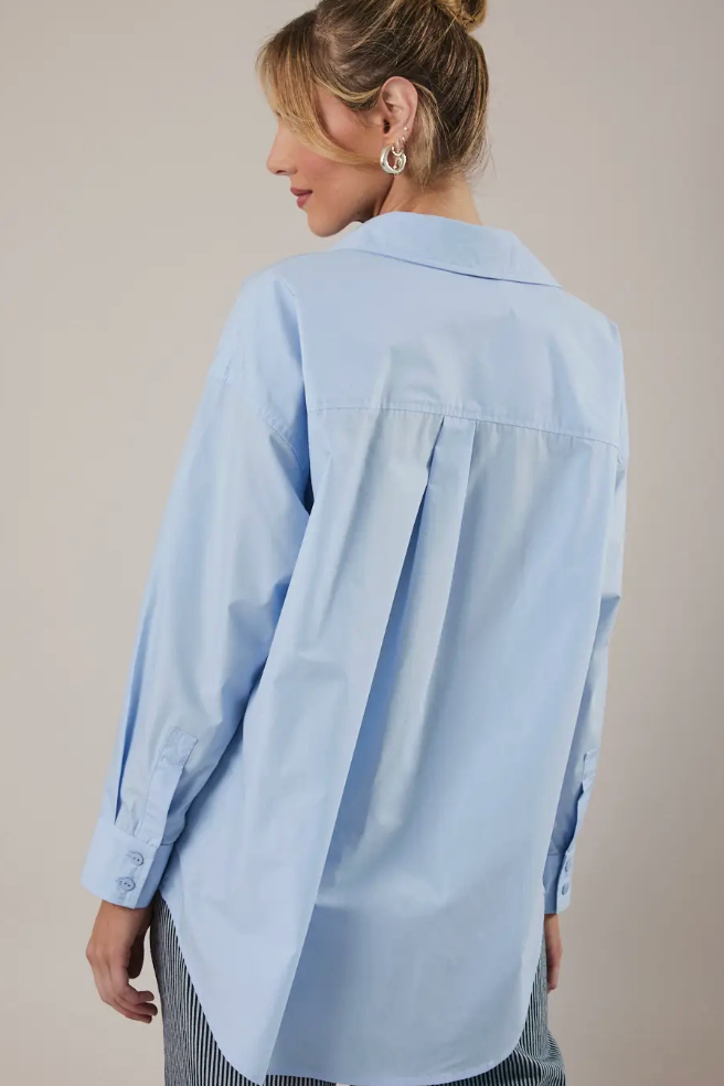 Stella Button Down Shirt - Blue