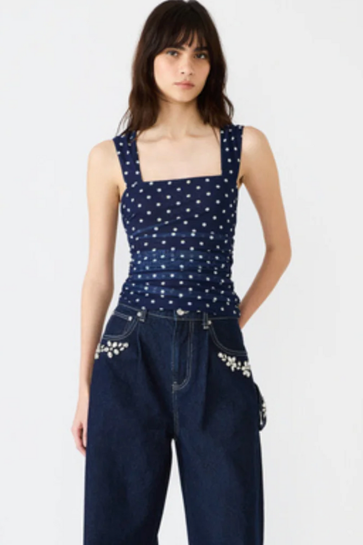 Rorry Square Neck Top - Polka Dot