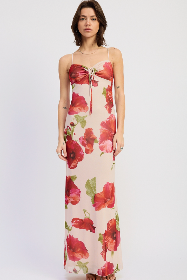 Penny Halter Cross Back Maxi Dress
