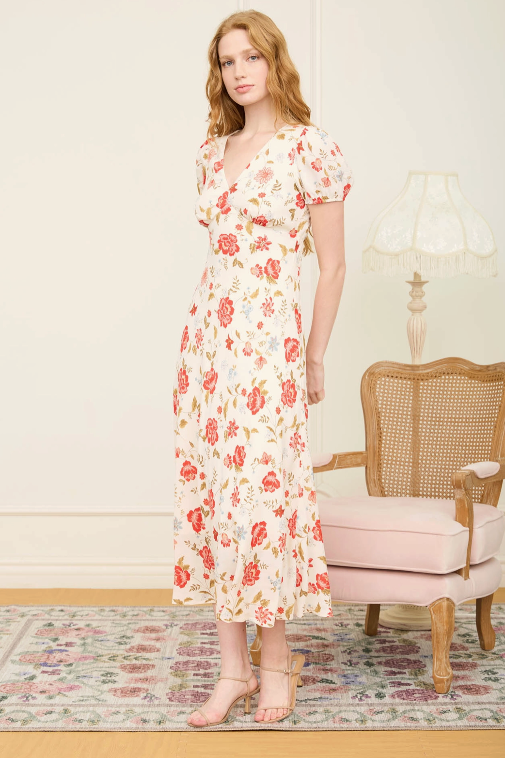 Nicole Floral Midi Dress