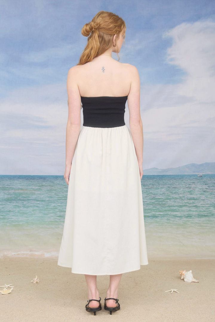Haley Strapless Midi Dress