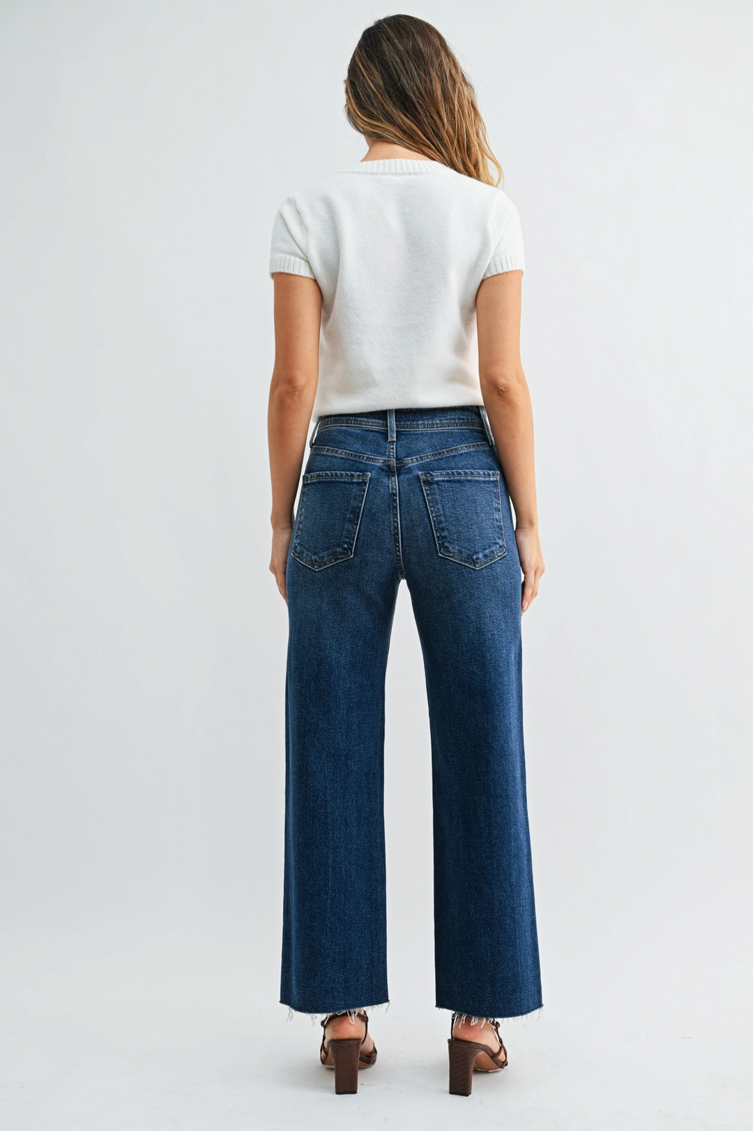 Annie - High Rise Utility Wide Leg - Dark Denim