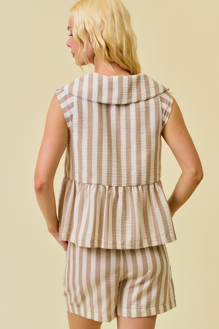 Georgette Collared Babydoll Top
