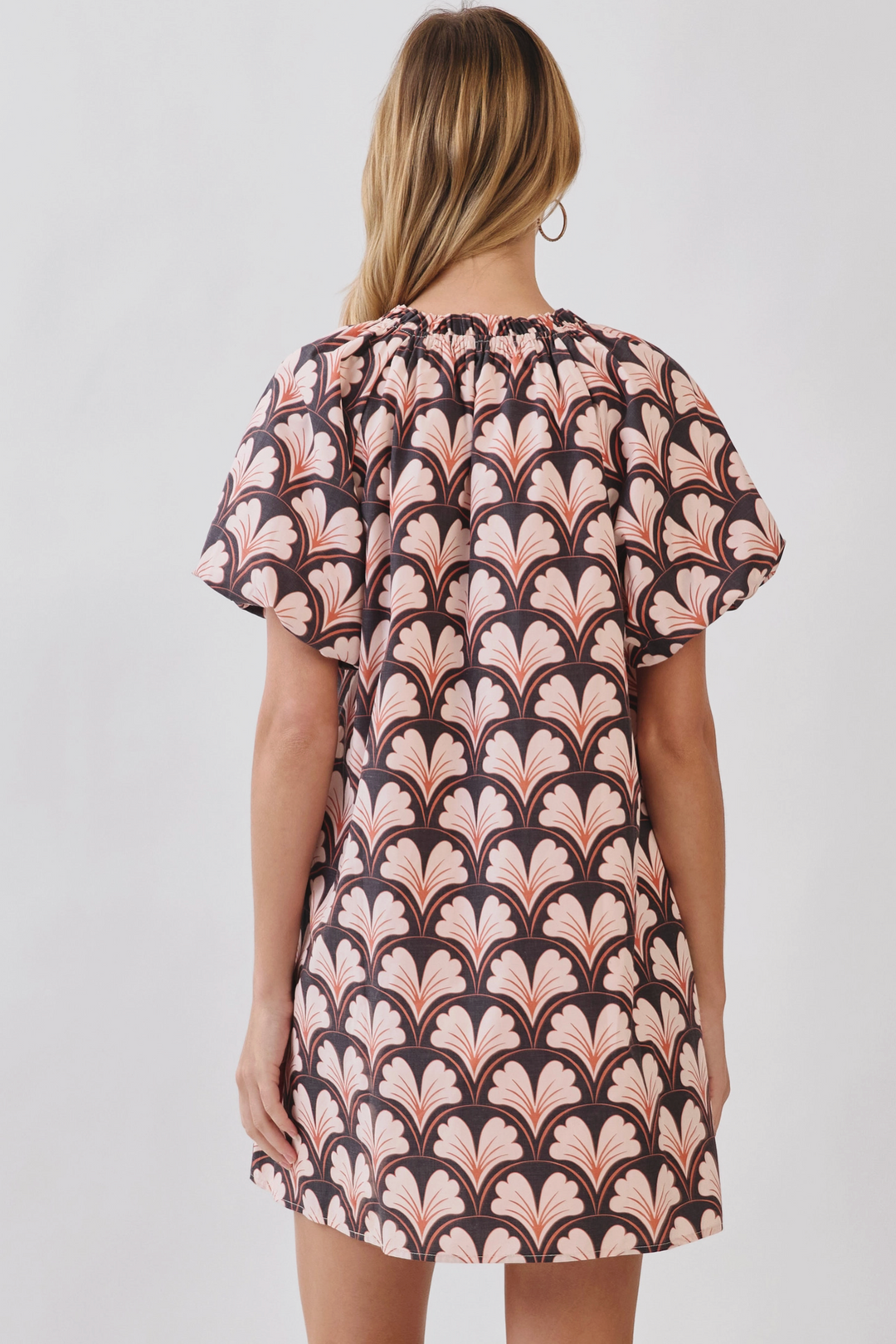 Melanie Floral Puff Sleeve Mini Dress