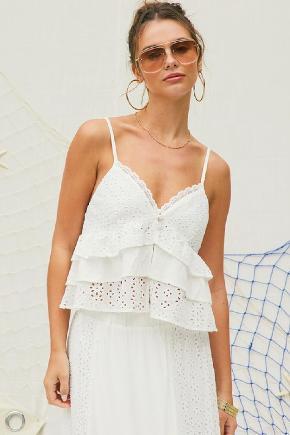 Kenzie Eyelet Cami Top