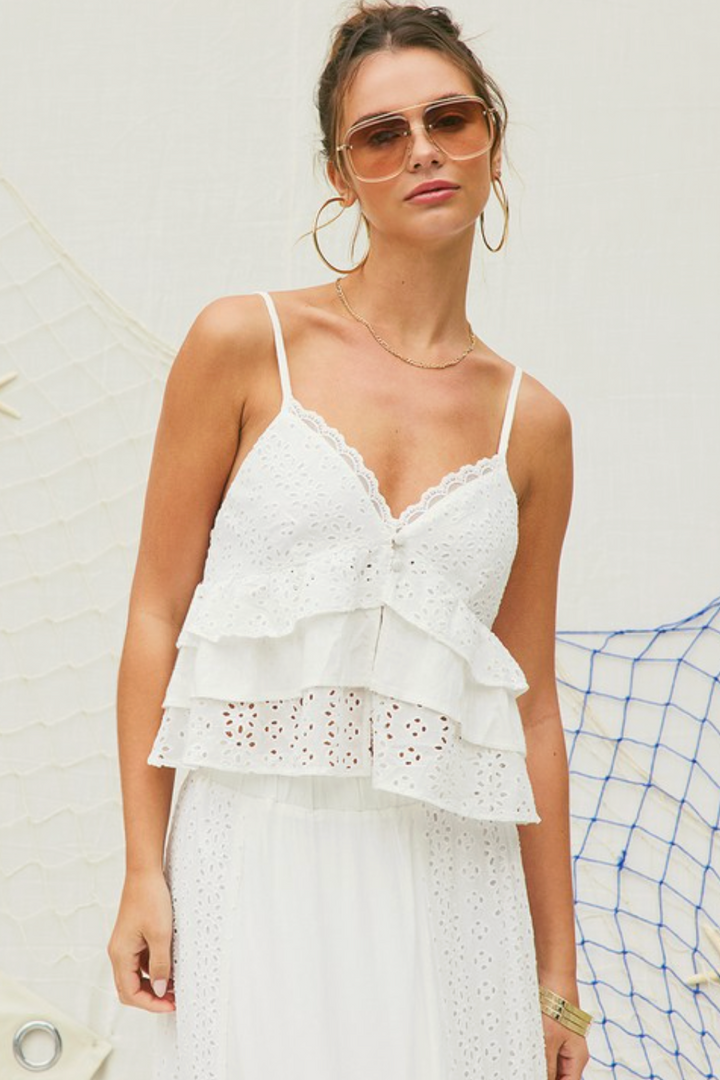 Kenzie Eyelet Cami Top