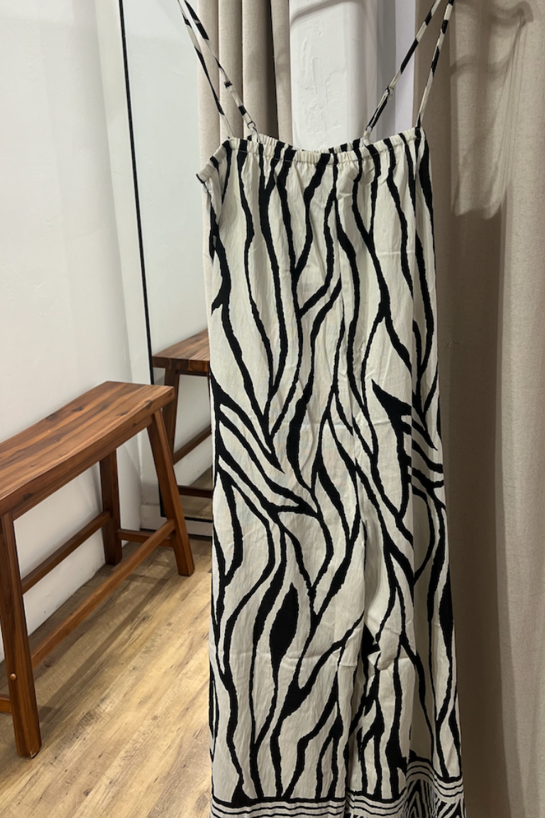 Monaco Border Print Jumpsuit
