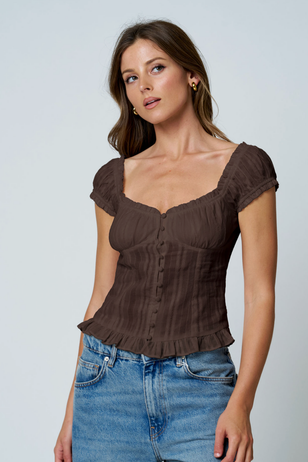 Mina Button Down Top