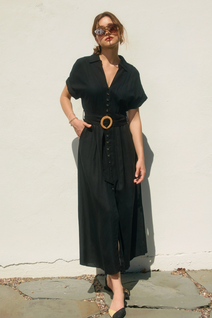 Blake Wicker Buckle Dress