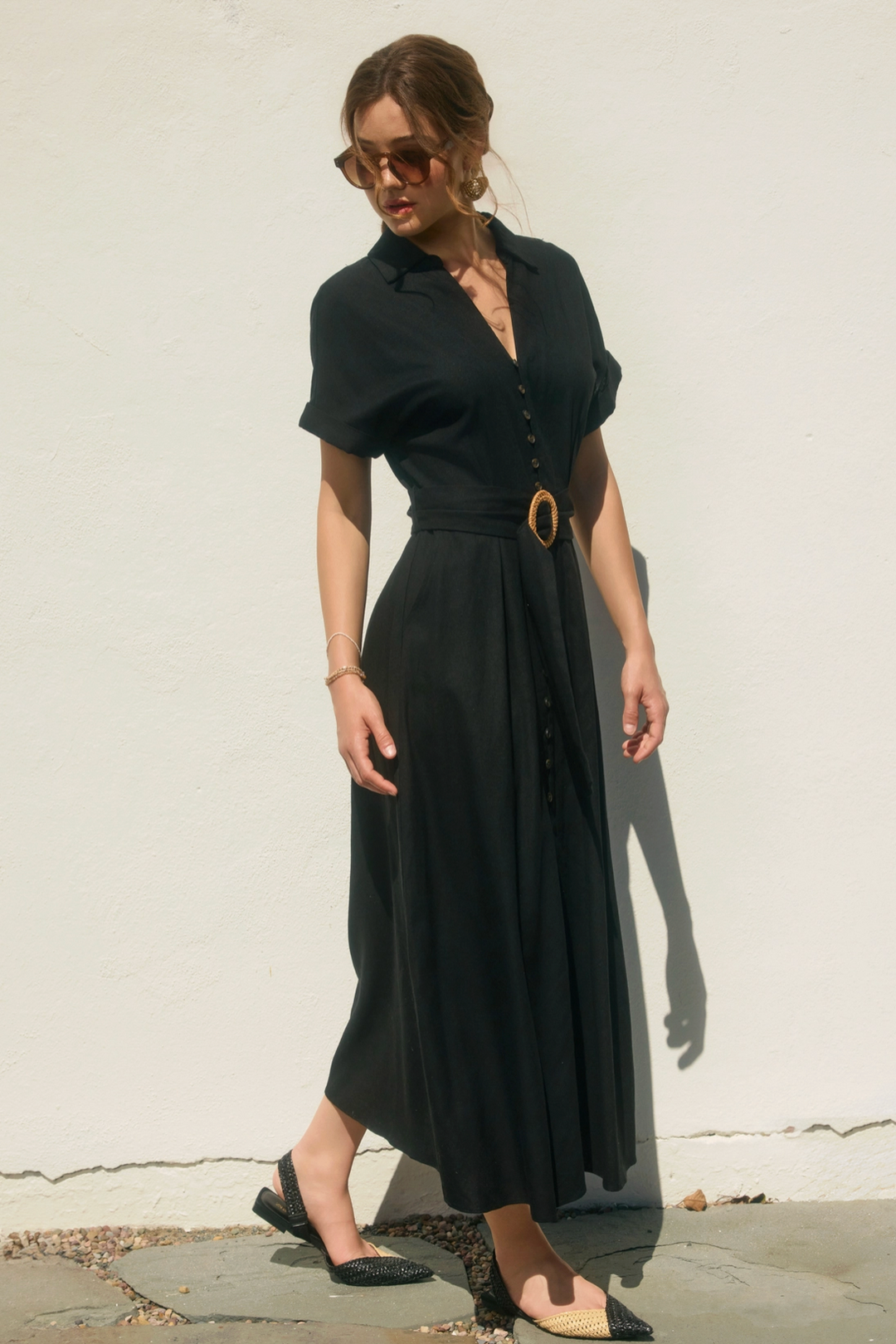 Blake Wicker Buckle Dress