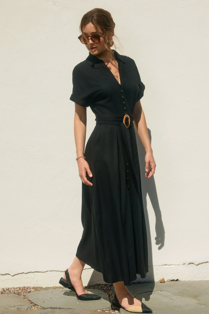 Blake Wicker Buckle Dress