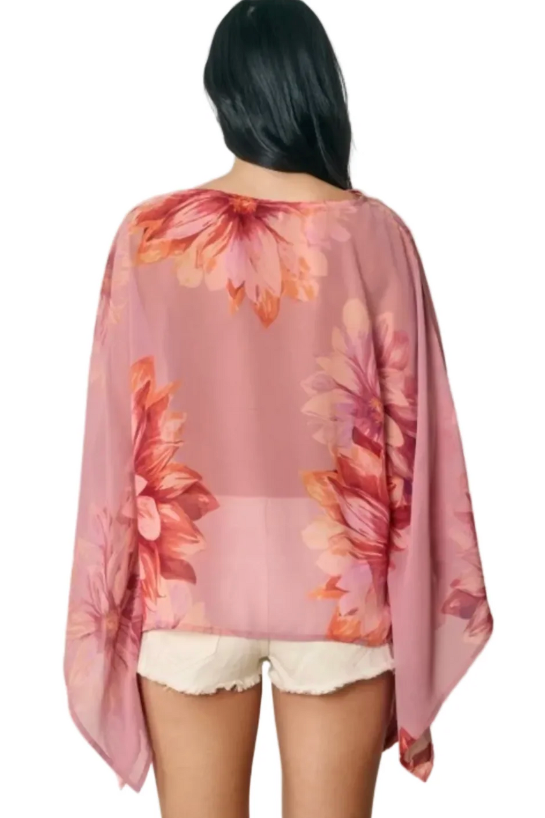 Dahlia Garden Poncho