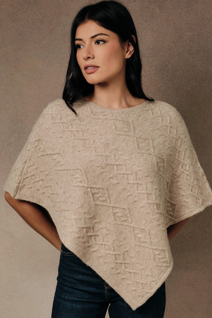 Ellen Cable Knit Poncho