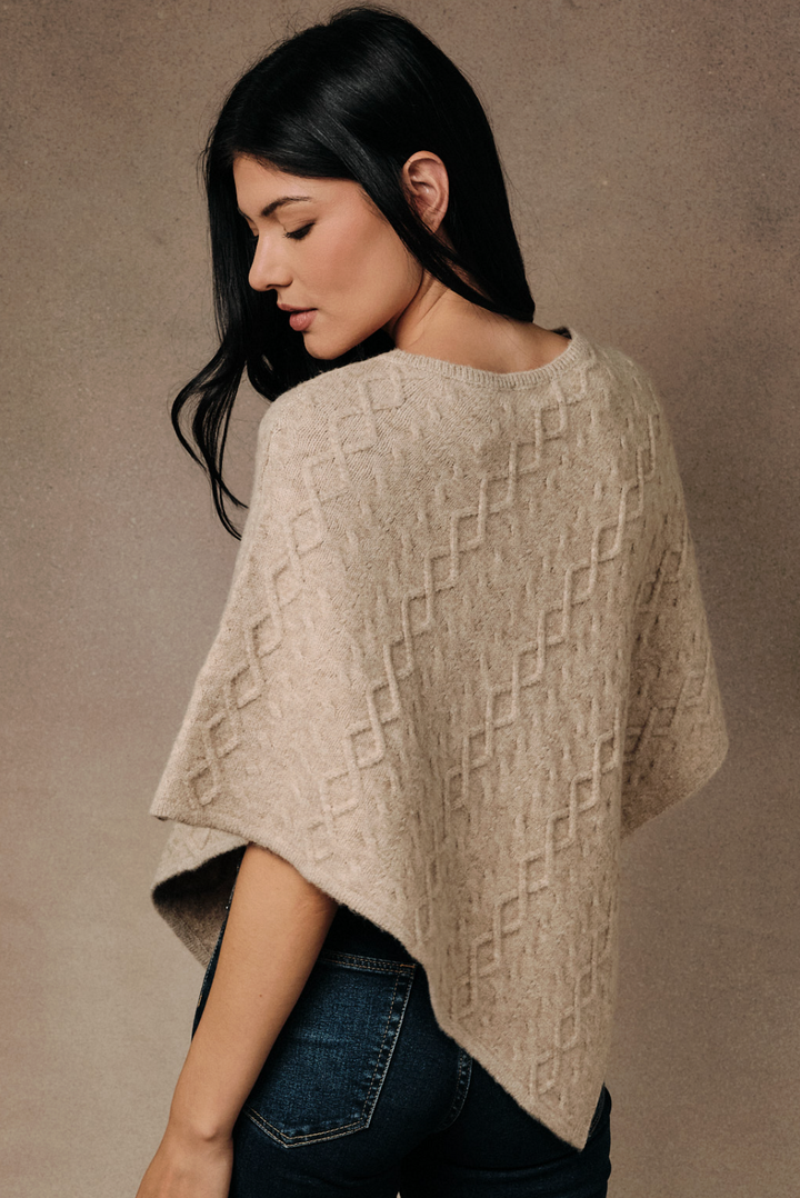 Ellen Cable Knit Poncho