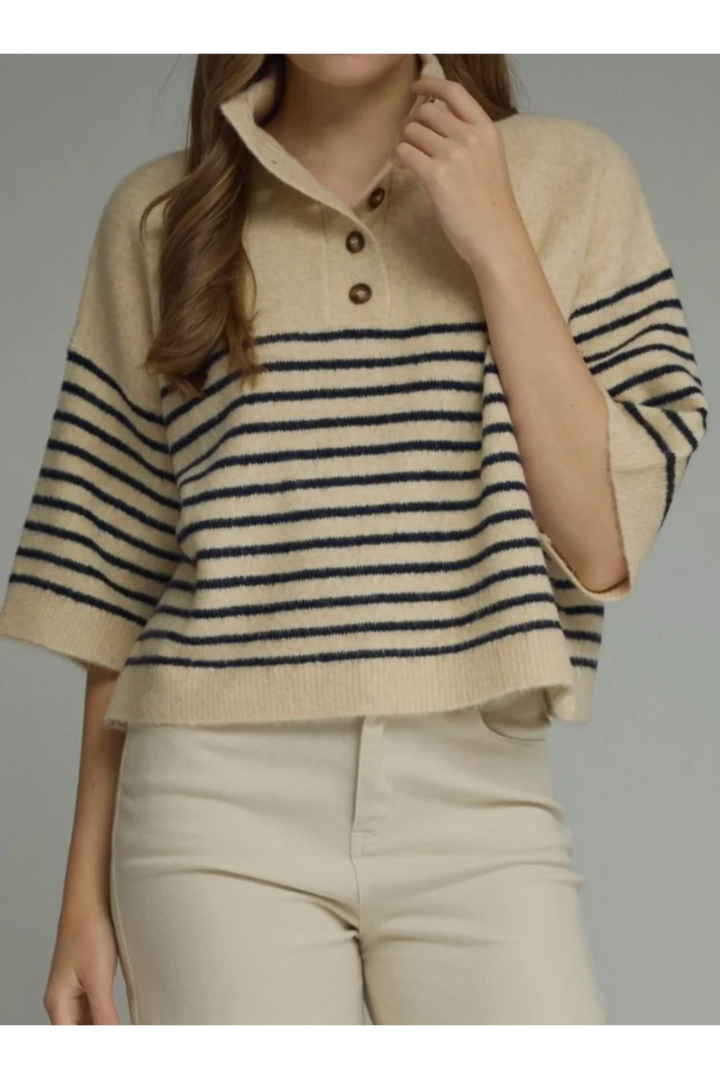 Annie Button Detail Sweater